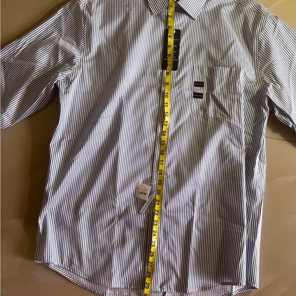 Pronto Uomo Blue Long Sleeve Button Up Shirt Men’s Size 17 or 34/35 - Picture 14 of 14